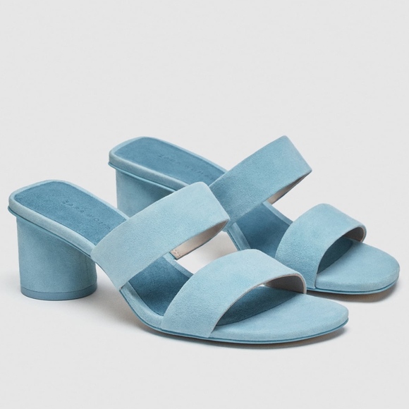 zara Shoes - Zara Light Blue Suede Sandel with Heels